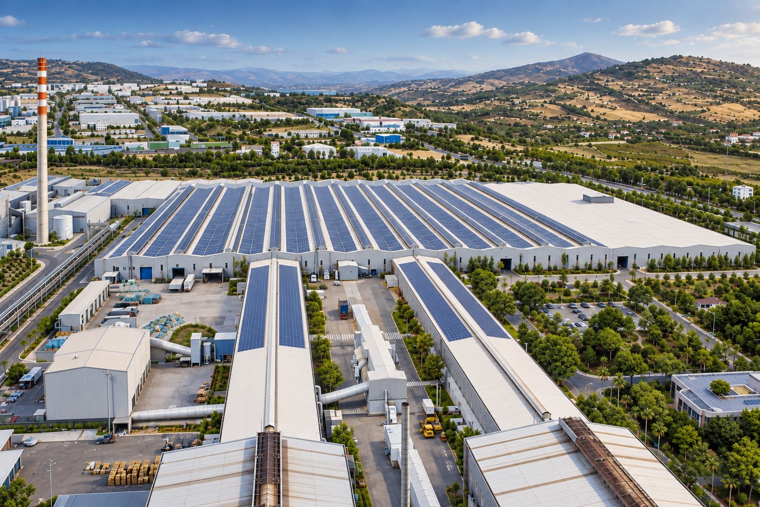 Mersin Şişecam Fabrikası — endüstriyel yapı